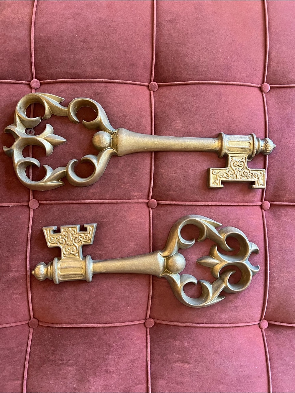 Large Skeleton Key Wall Decor Antique Gold Gothic Boho Vintage Wall Hanging